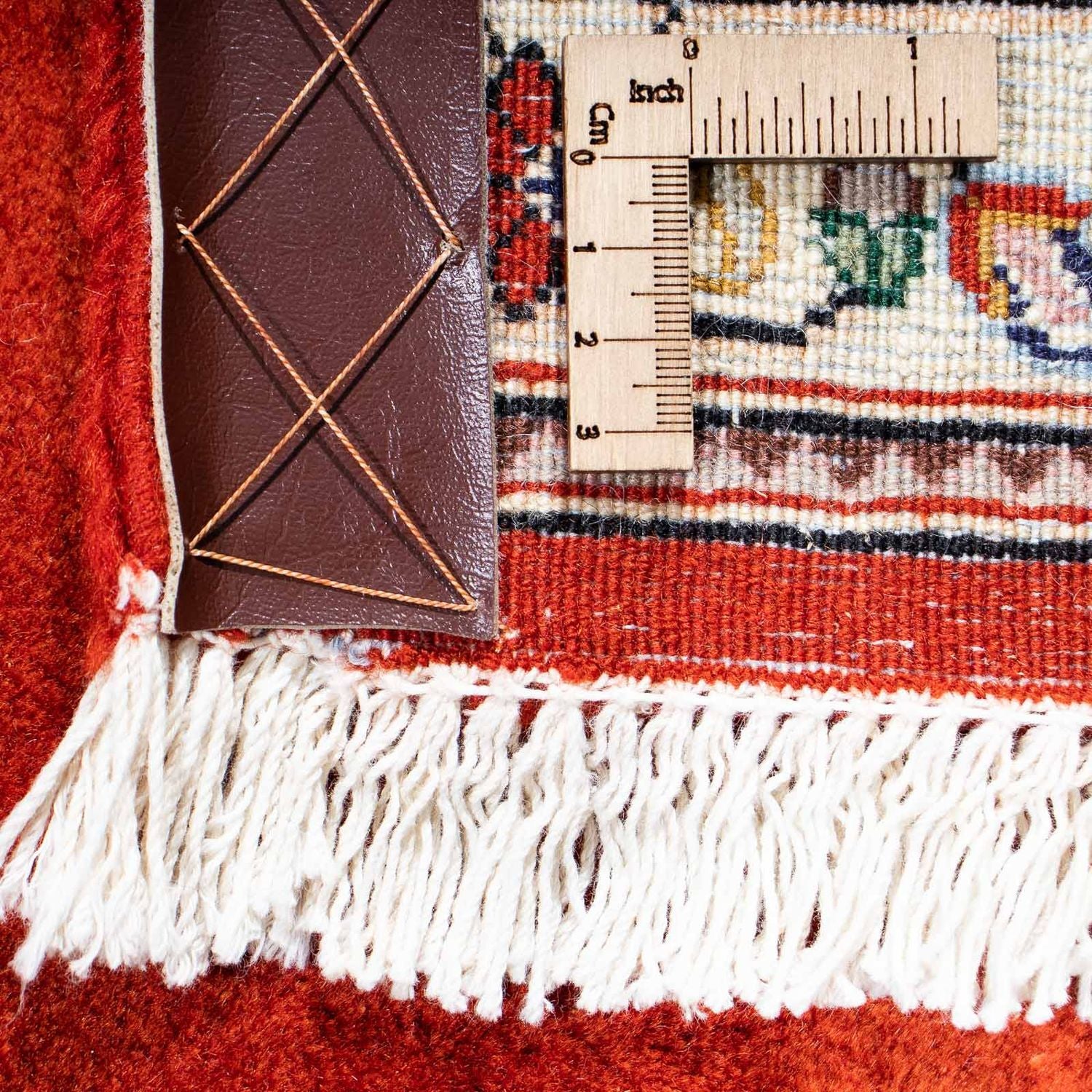 Tapis persan - Ghom - 243 x 179 cm - rouge foncé