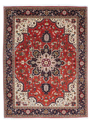 Tapis persan - Tabriz - Royal - 205 x 152 cm - rouge foncé