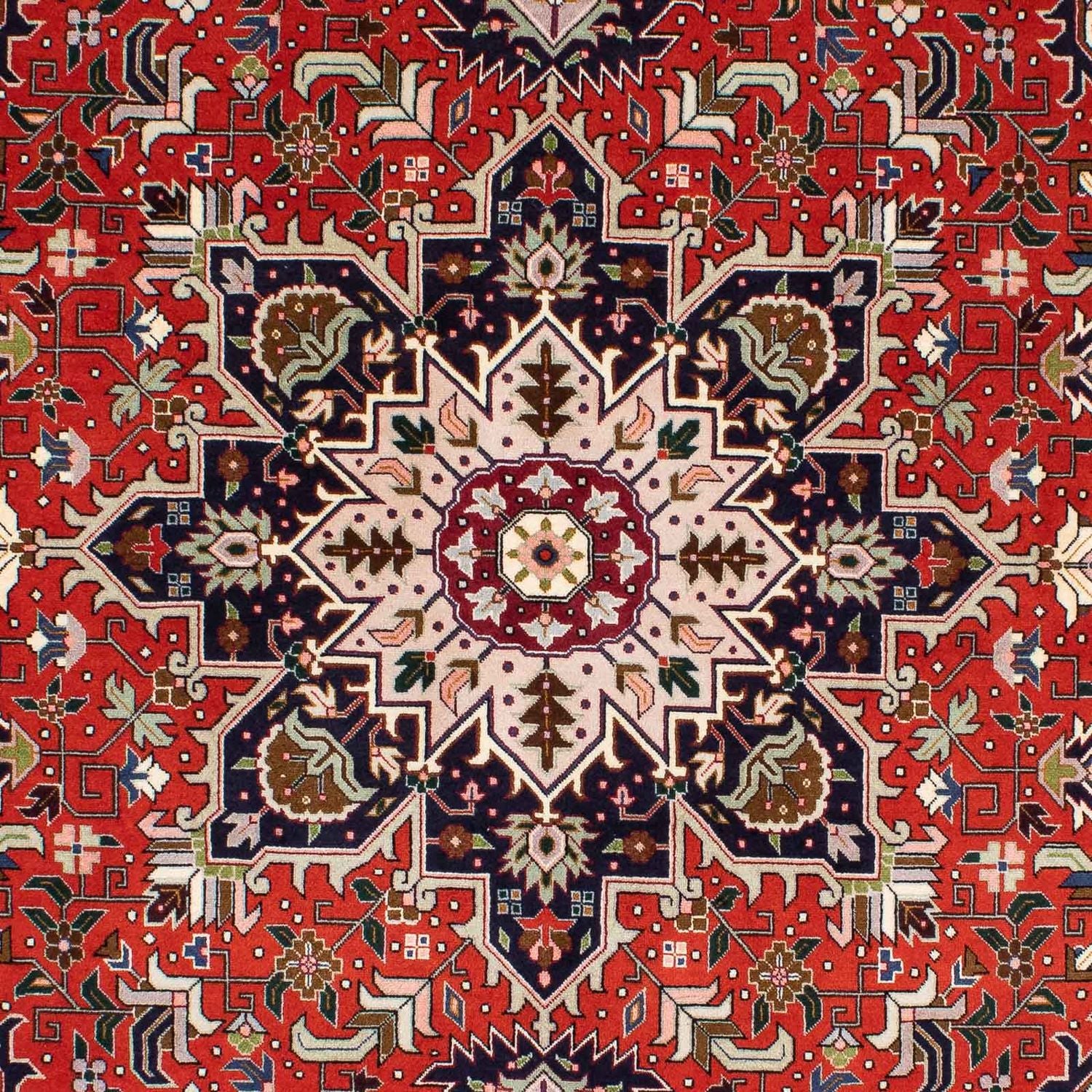 Tapis persan - Tabriz - Royal - 205 x 152 cm - rouge foncé