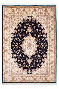 Tapis persan - Tabriz - Royal - 240 x 167 cm - bleu foncé