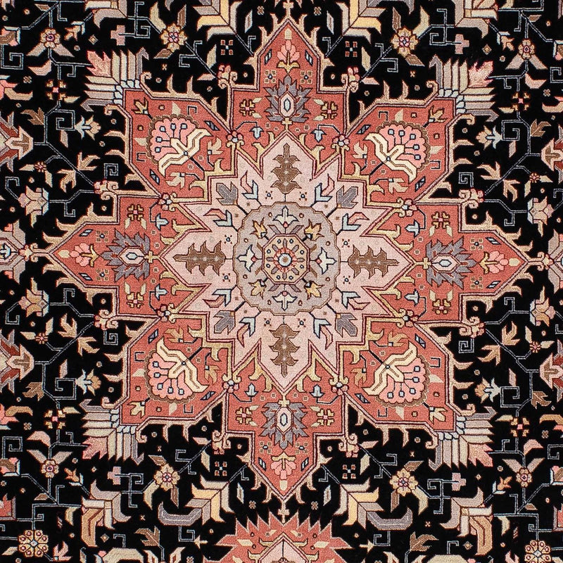 Tapis persan - Tabriz - Royal - 214 x 151 cm - bleu foncé