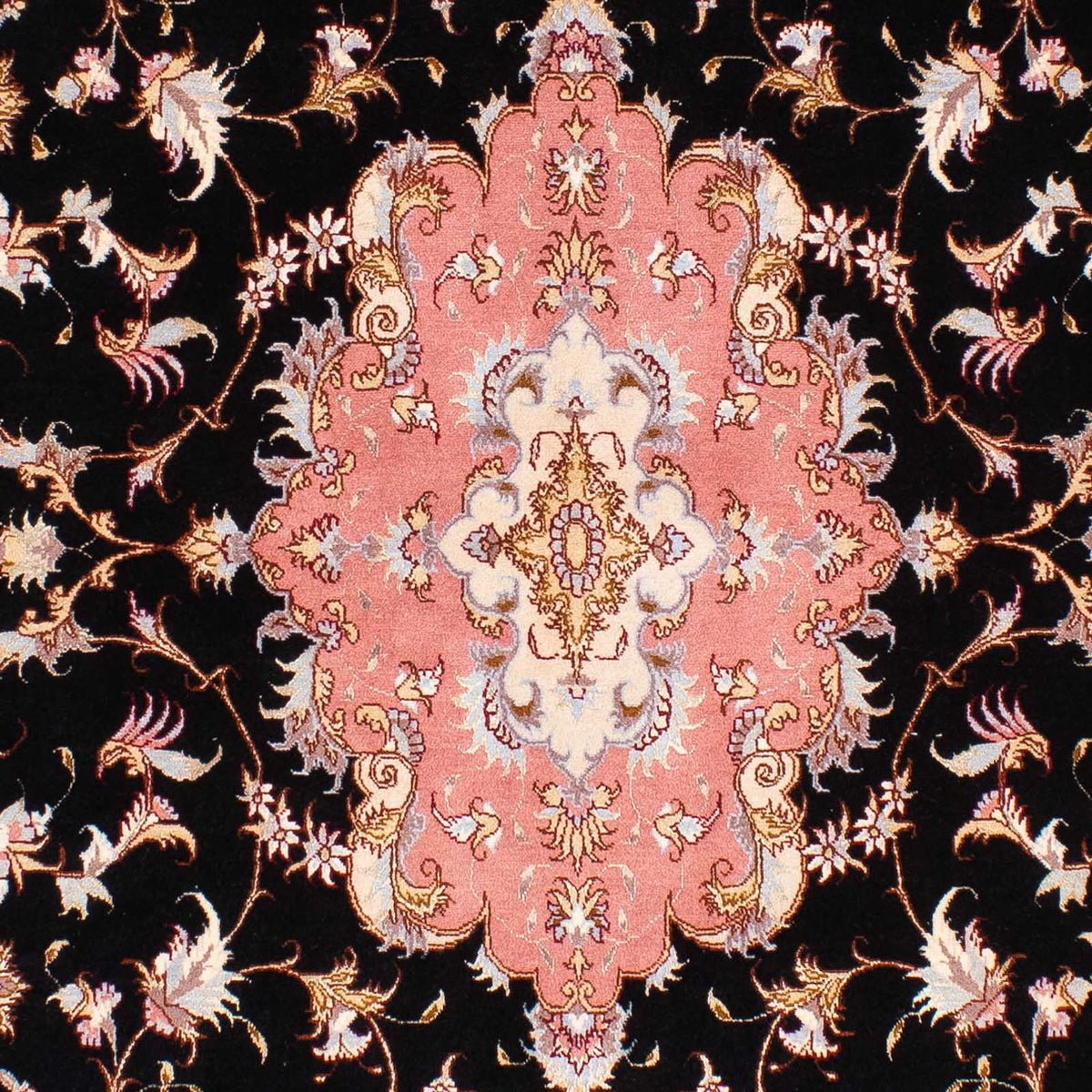 Tapis persan - Tabriz - Royal - 244 x 166 cm - bleu foncé