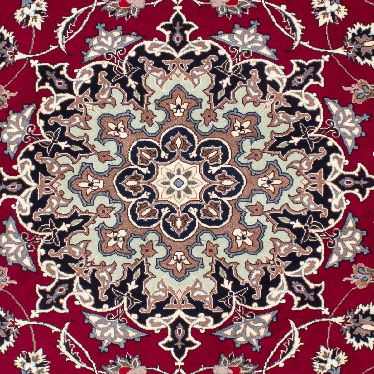 Tapis persan - Tabriz - Royal - 184 x 154 cm - rouge foncé