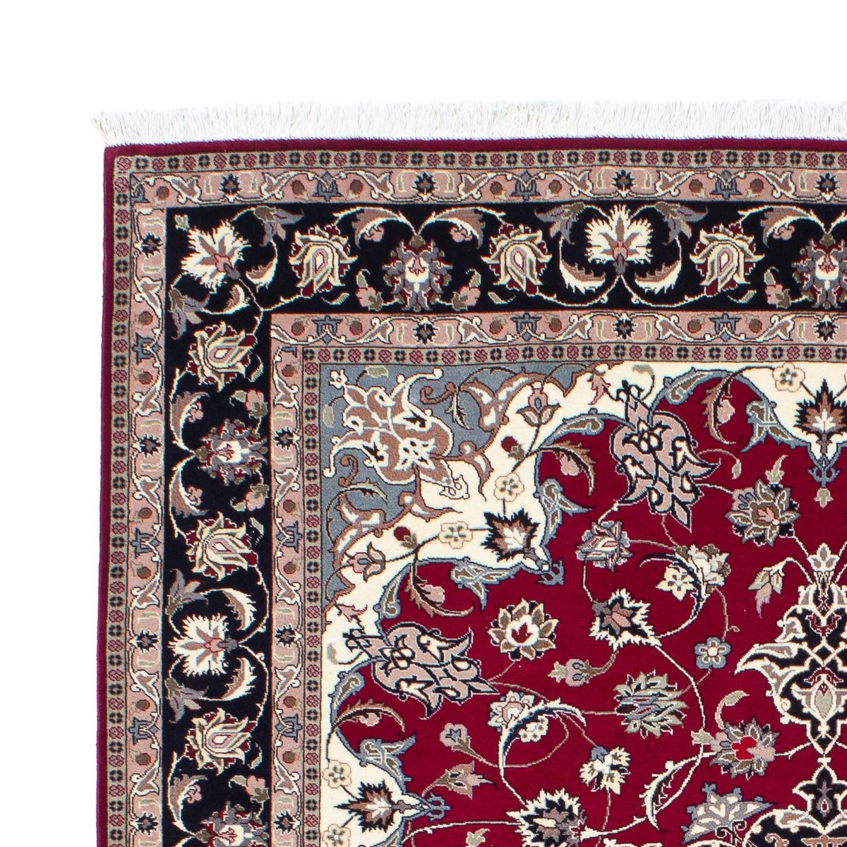 Tapis persan - Tabriz - Royal - 184 x 154 cm - rouge foncé