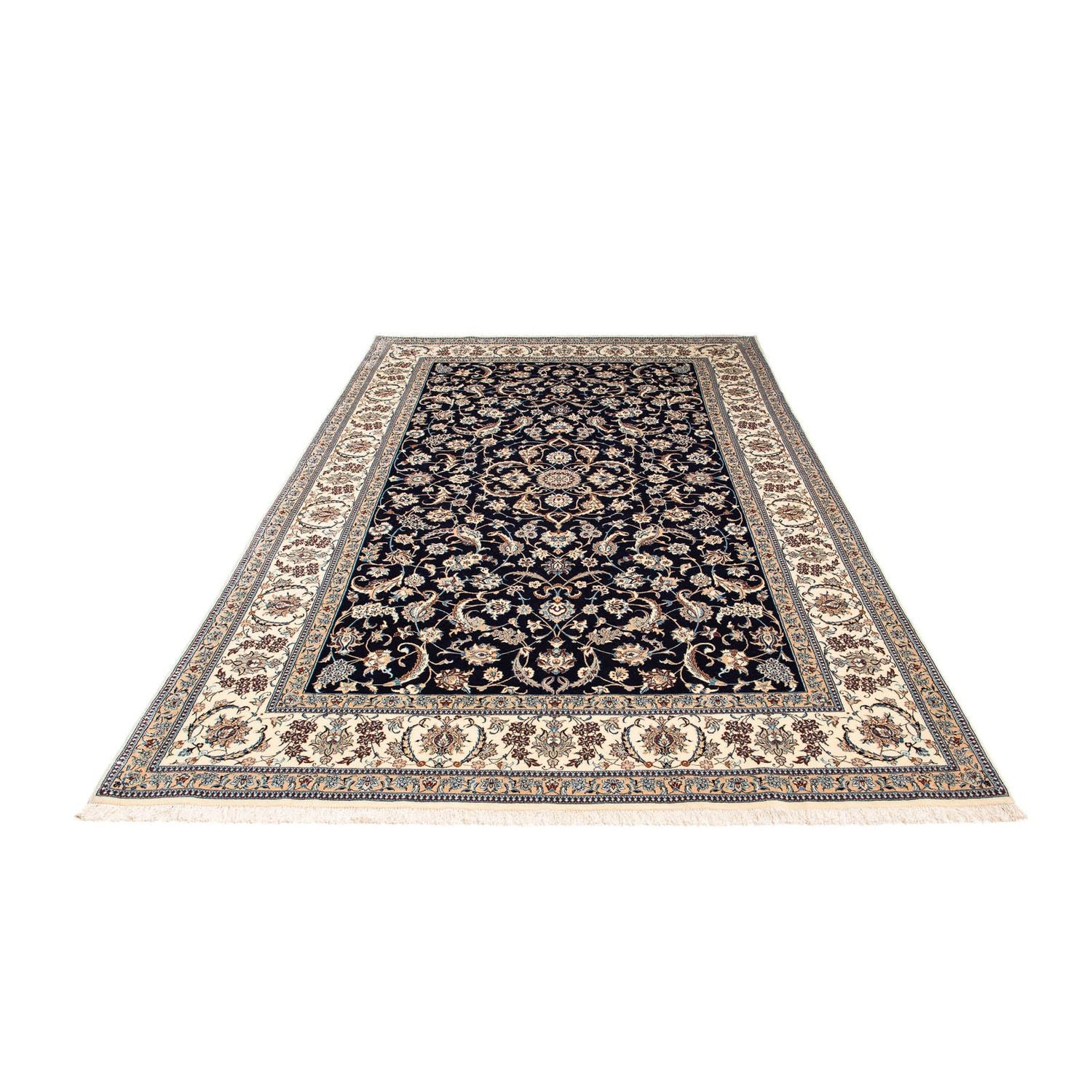 Tapis persan - Nain - Premium - 267 x 173 cm - bleu foncé