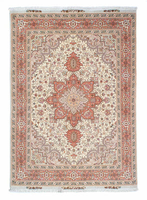 Tapis persan - Tabriz - Royal - 207 x 152 cm - beige