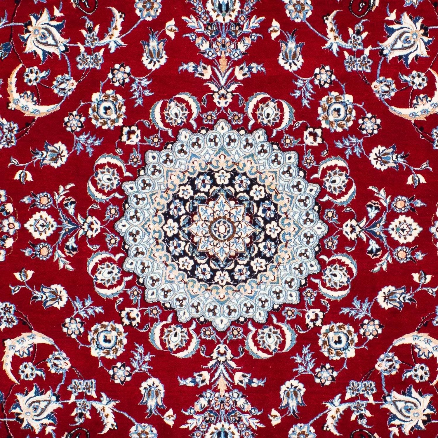 Tapis persan - Nain - Premium - 236 x 153 cm - rouge foncé