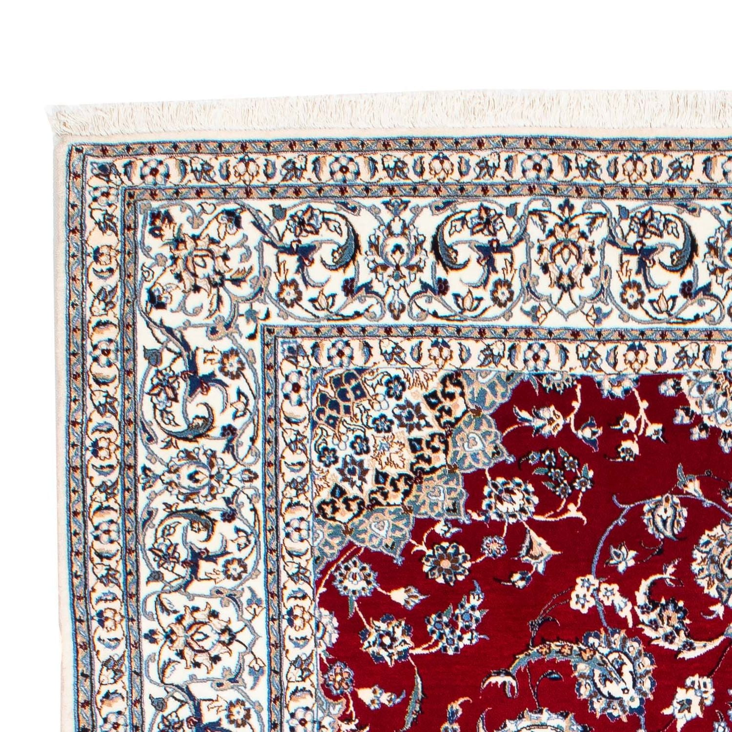 Tapis persan - Nain - Premium - 236 x 153 cm - rouge foncé