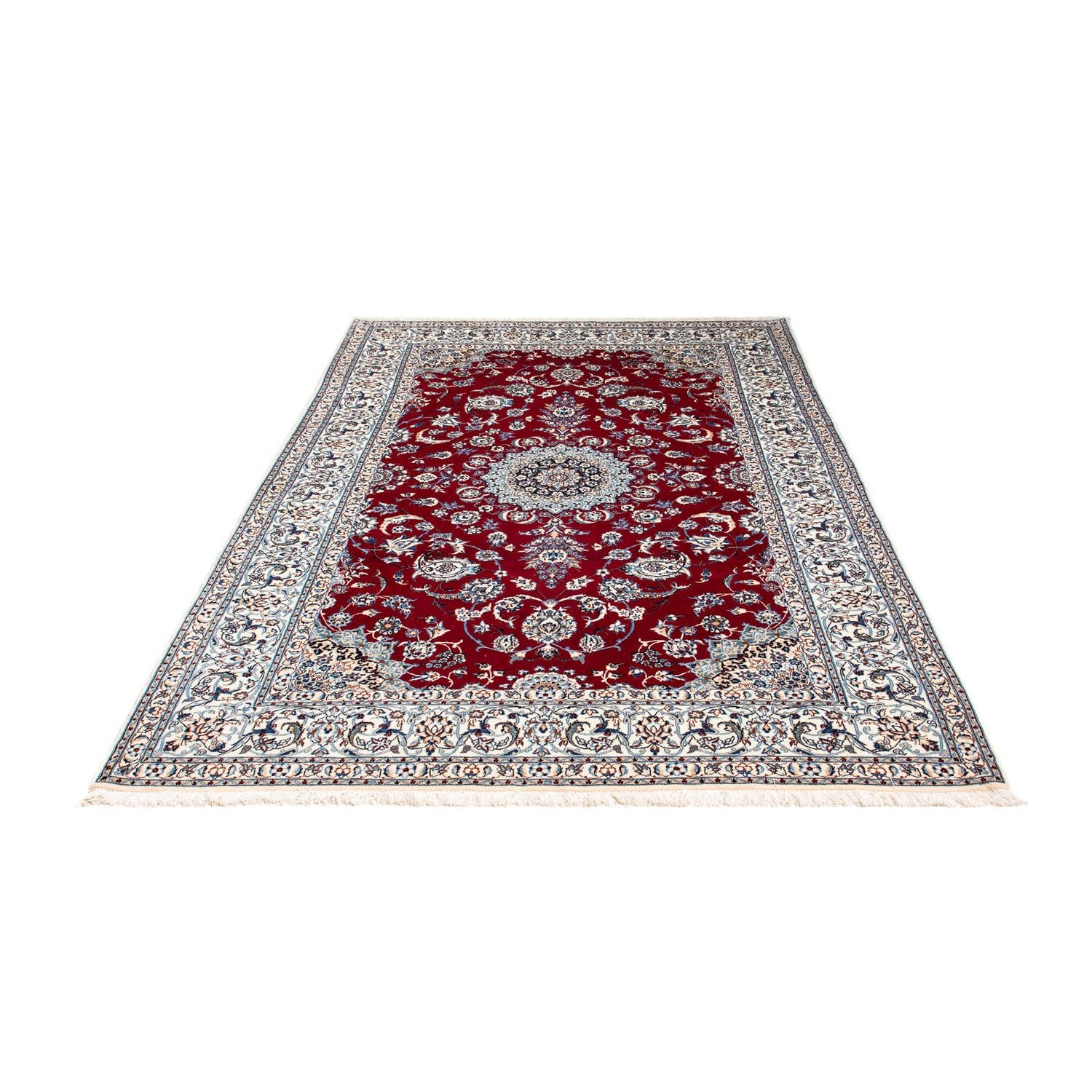 Tapis persan - Nain - Premium - 236 x 153 cm - rouge foncé