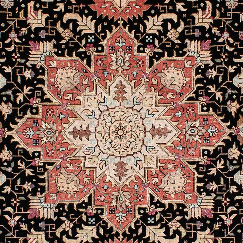 Tapis persan - Tabriz - Royal - 200 x 152 cm - bleu foncé