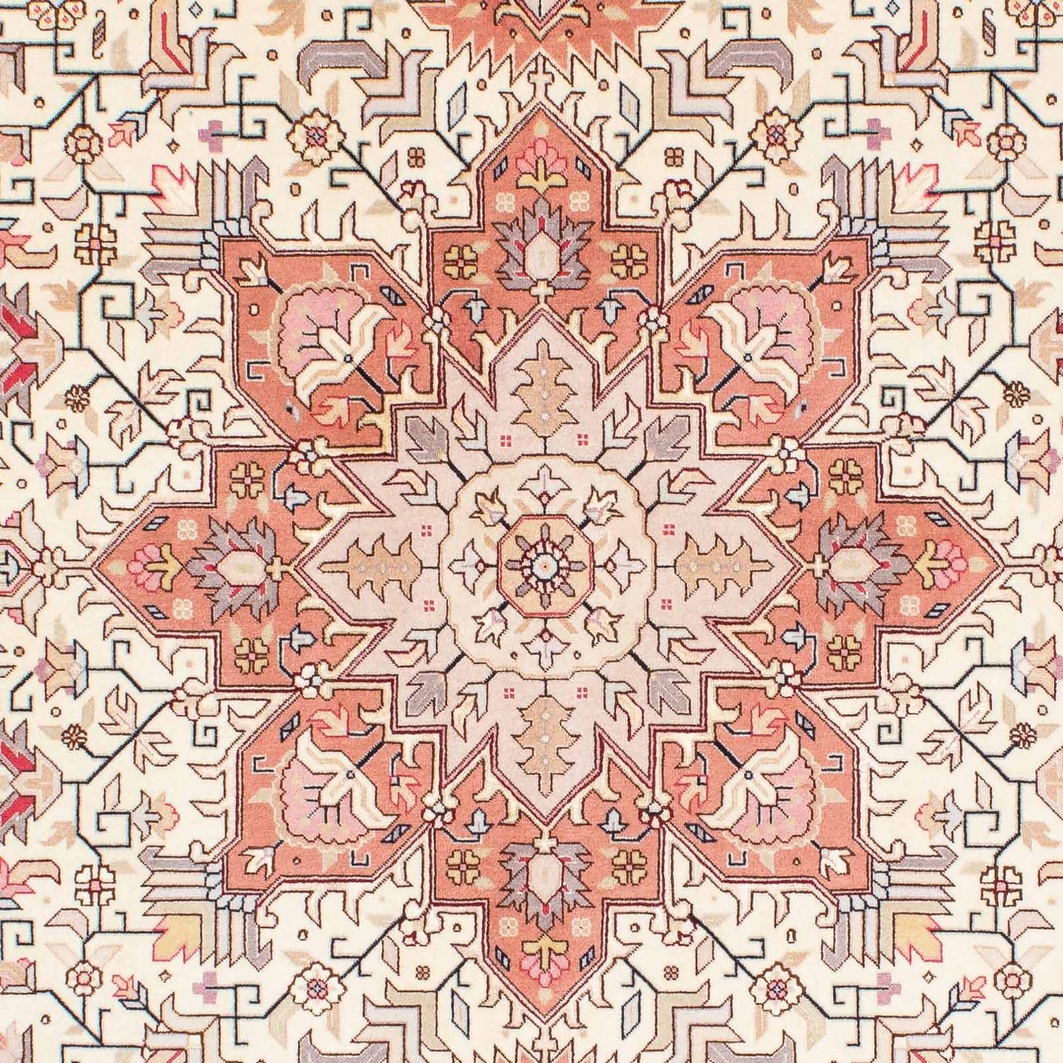 Tapis persan - Tabriz - Royal - 208 x 153 cm - beige