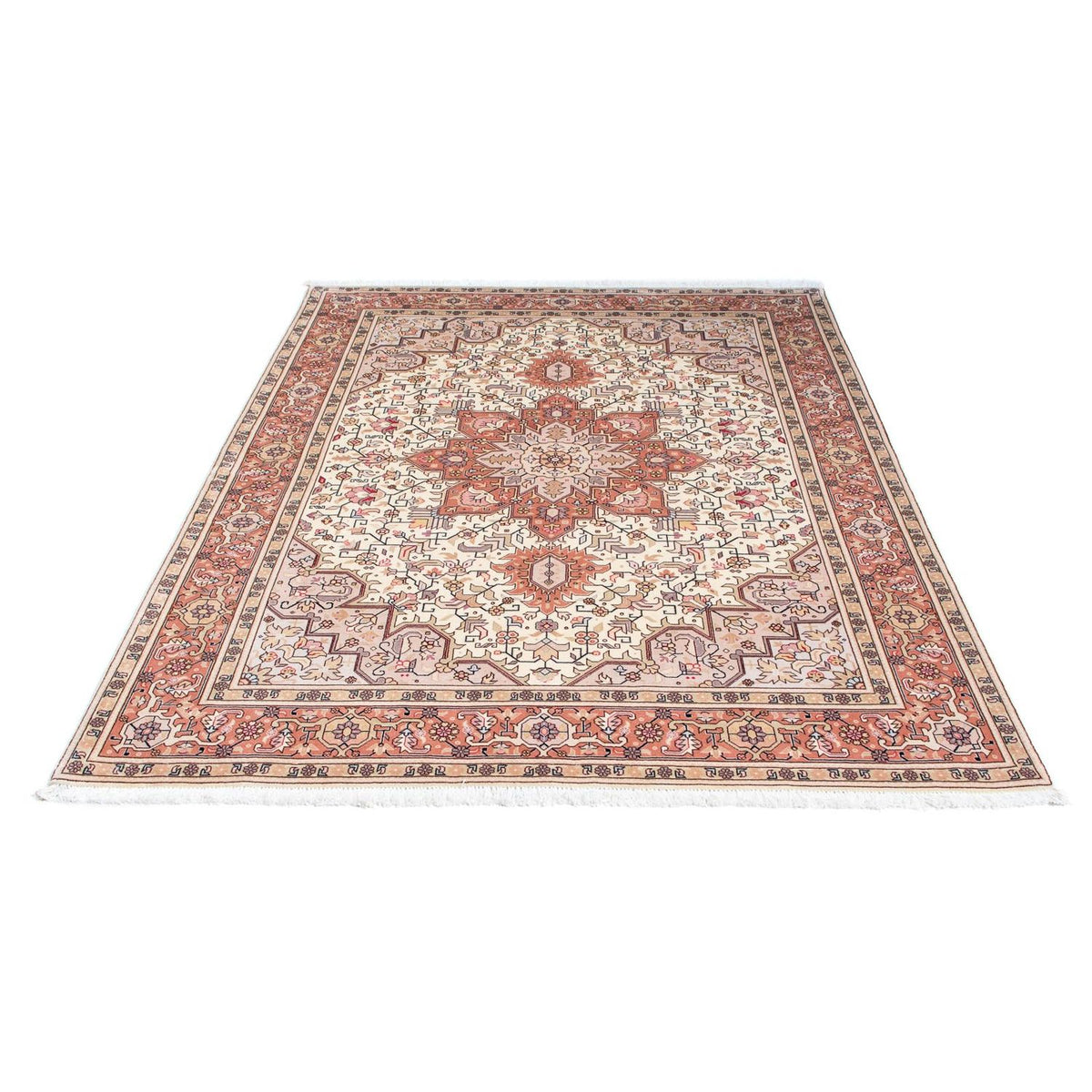 Tapis persan - Tabriz - Royal - 208 x 153 cm - beige