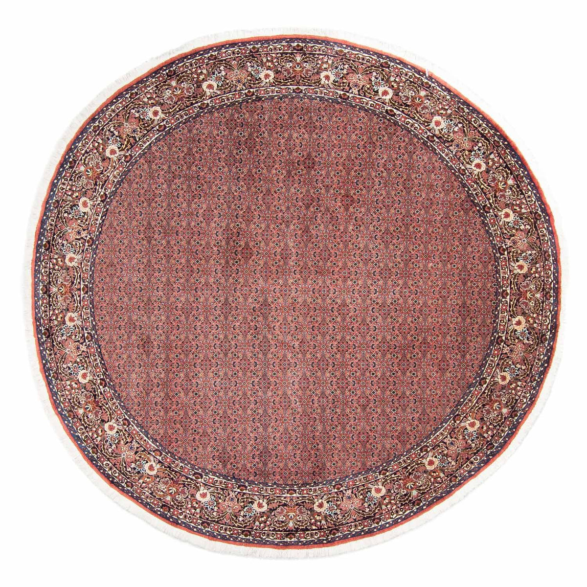 Tapis persan - Bidjar ronde  - 300 x 300 cm - rouge clair