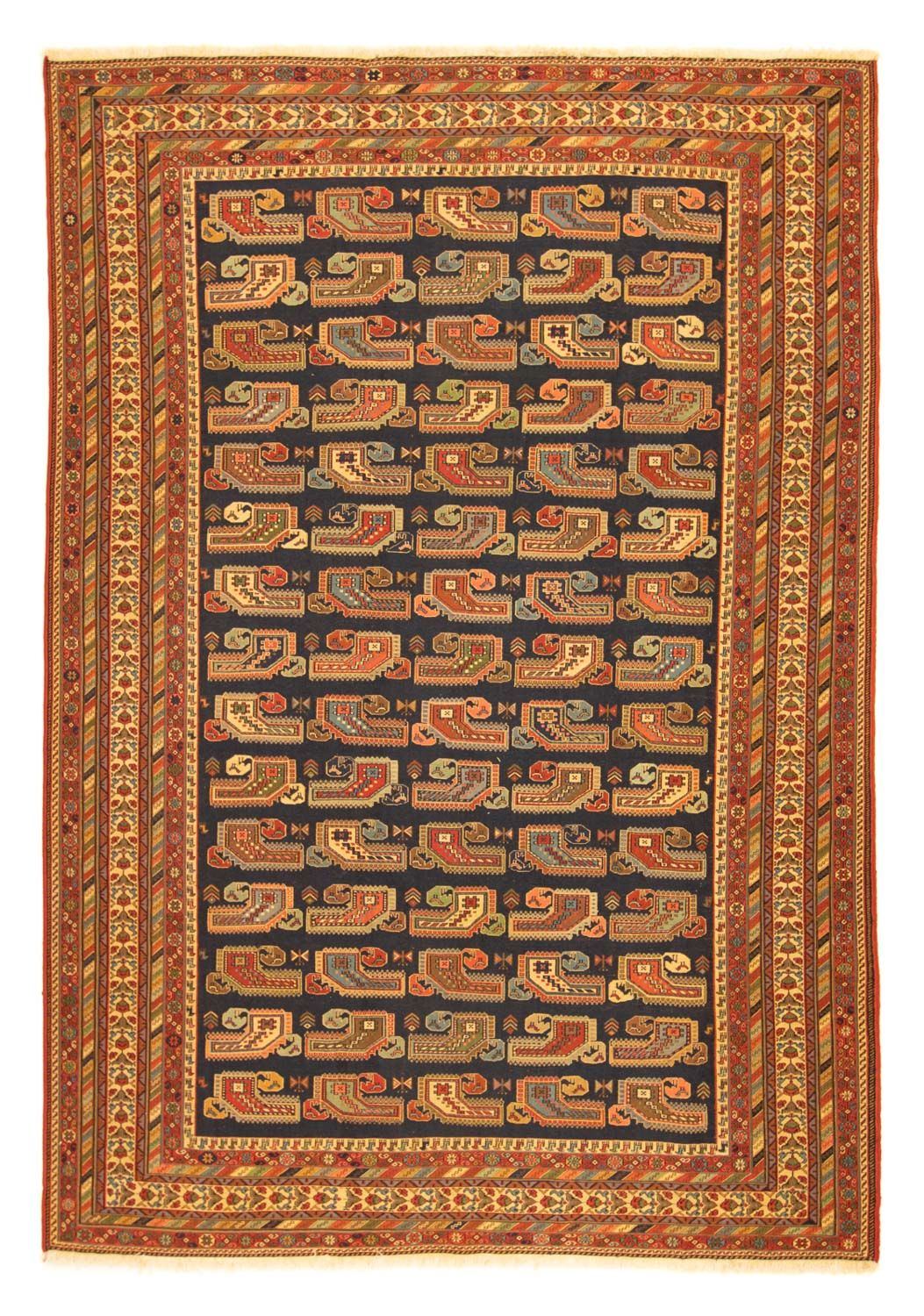 Tapis persan - Nomadic - 283 x 194 cm - bleu foncé