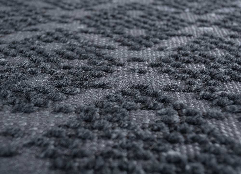 Tapis en viscose carré  - 75 x 75 cm - anthracite