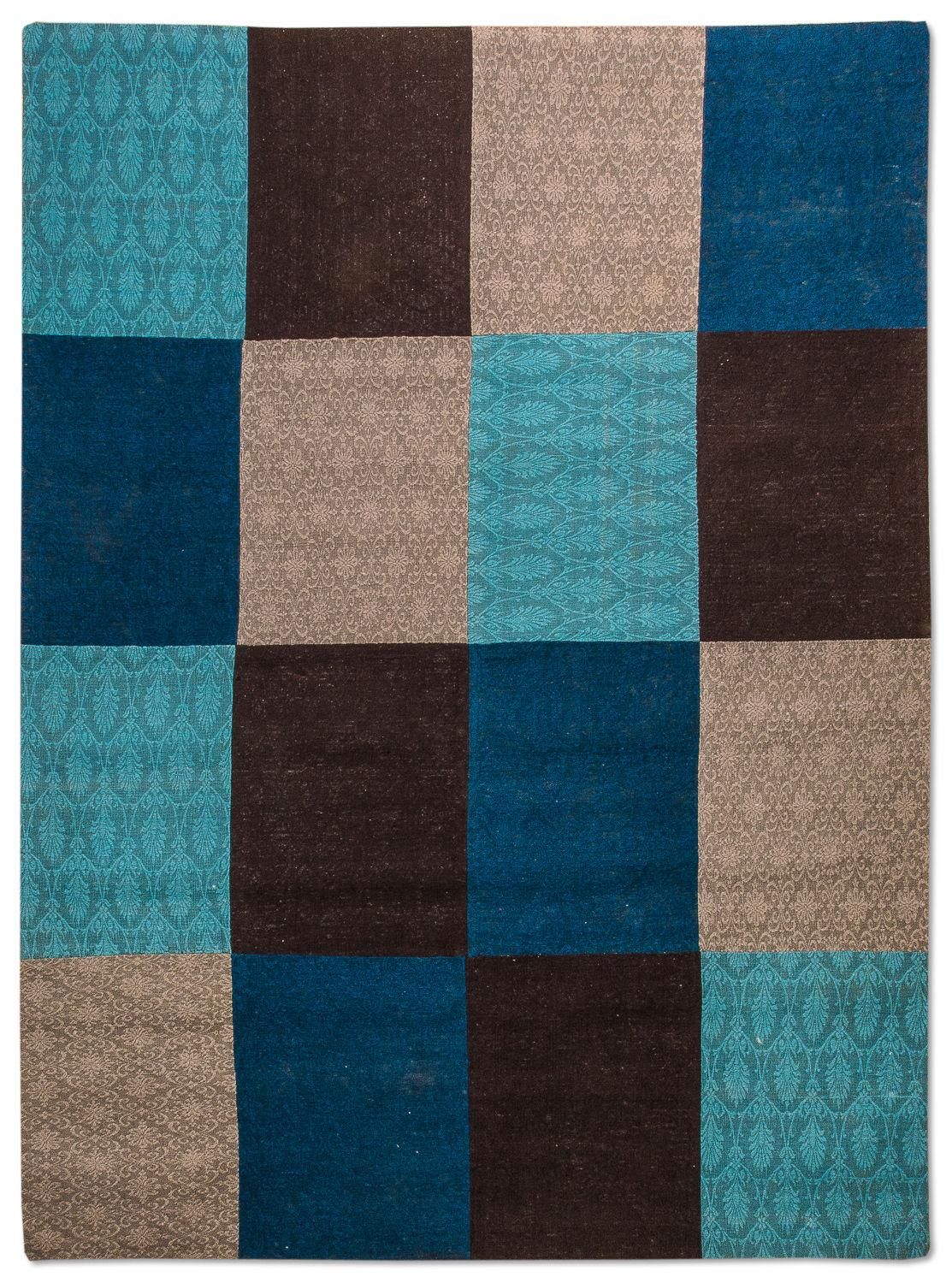Tapis patchwork - 300 x 200 cm - turquoise