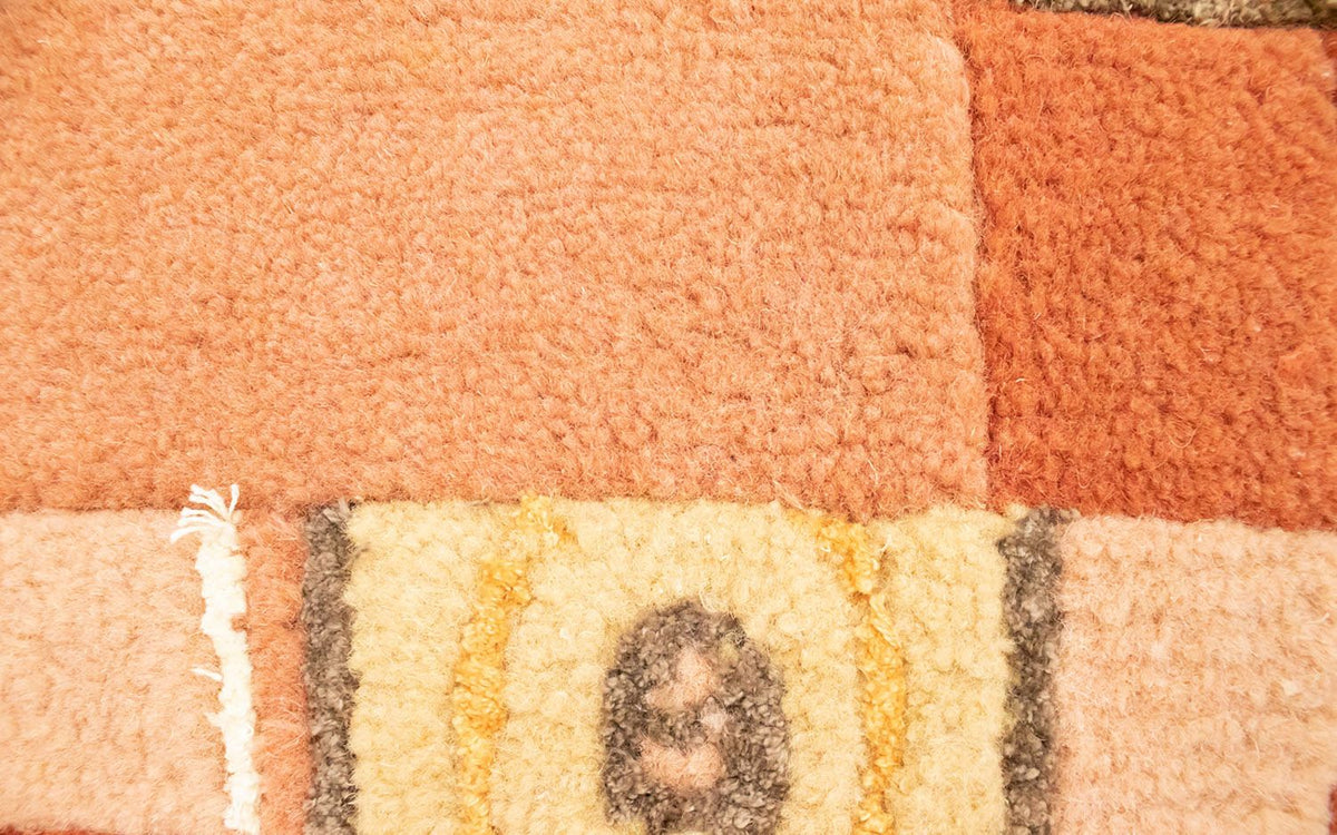 Tapis Népalais - 60 x 40 cm - rose