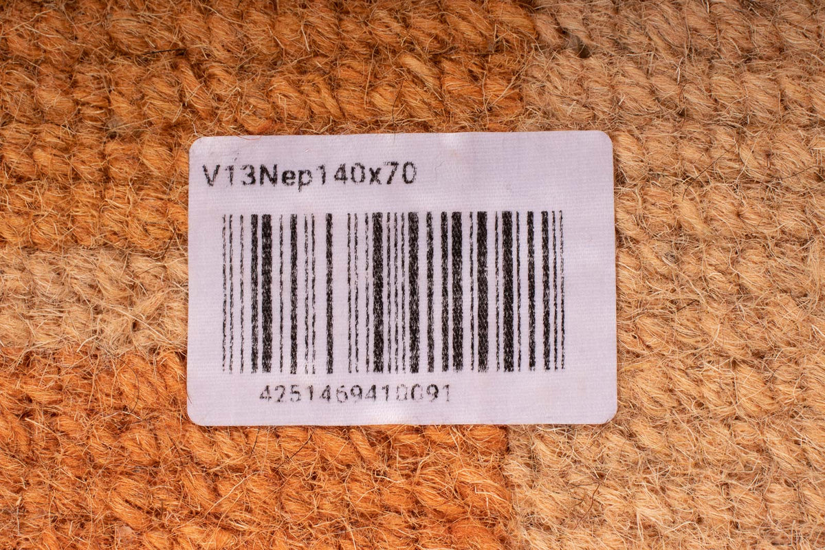 Tapis Népalais - 140 x 70 cm - orange