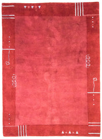 Tapis Népalais - 230 x 160 cm - rouge