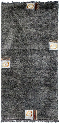Tapis Népalais - 140 x 70 cm - argent