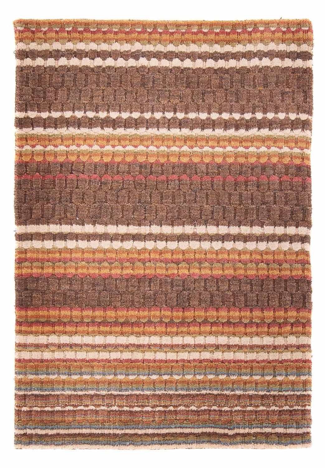 Tapis Gabbeh - Loribaft Softy - 150 x 100 cm - marron foncé