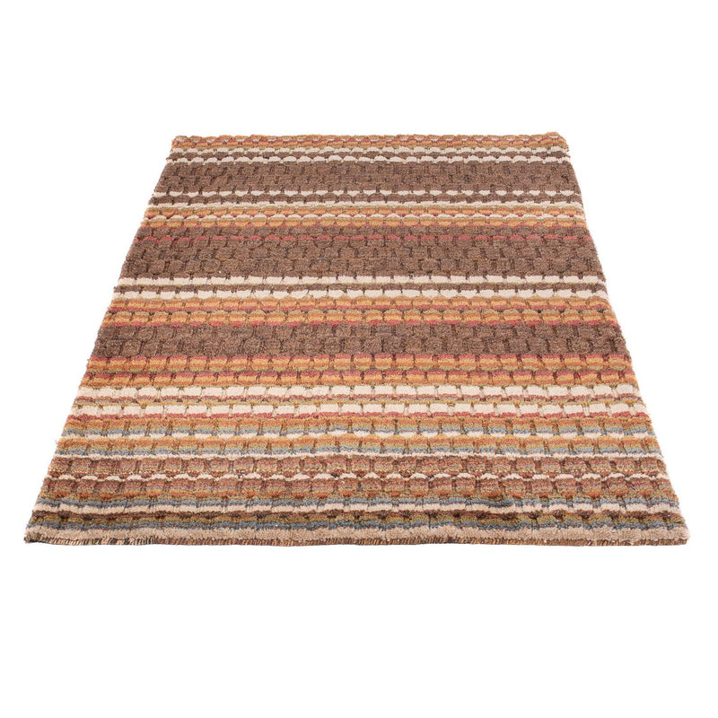 Tapis Gabbeh - Loribaft Softy - 150 x 100 cm - marron foncé