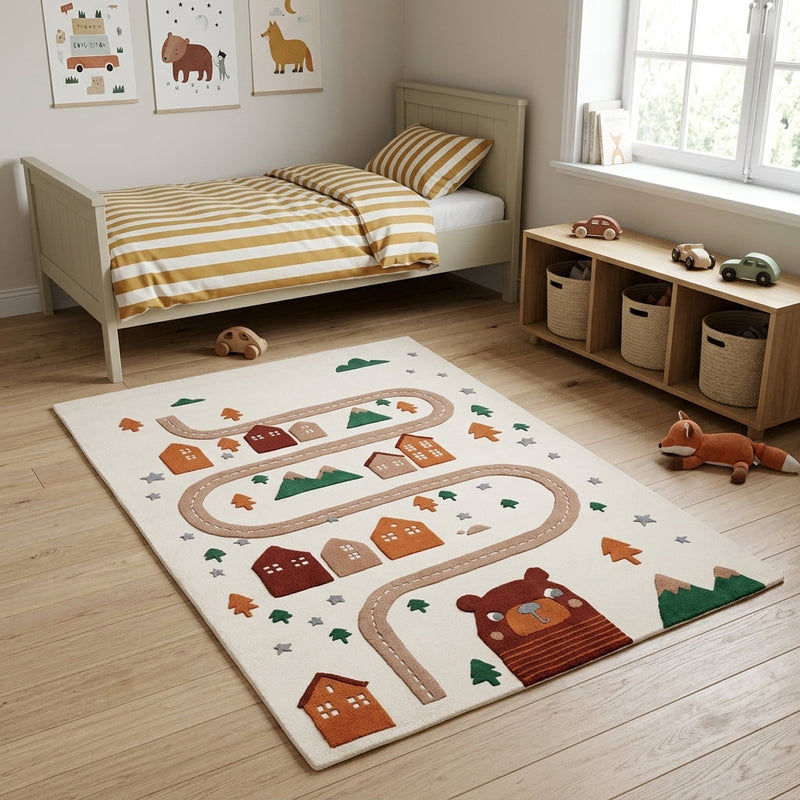 Ours Rue de Jeu Tapis Enfant