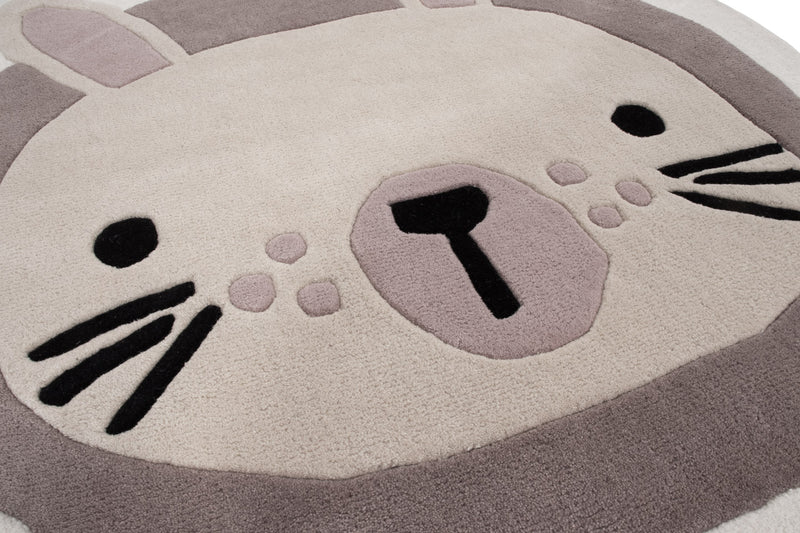 Lapin Tapis Enfant Rond