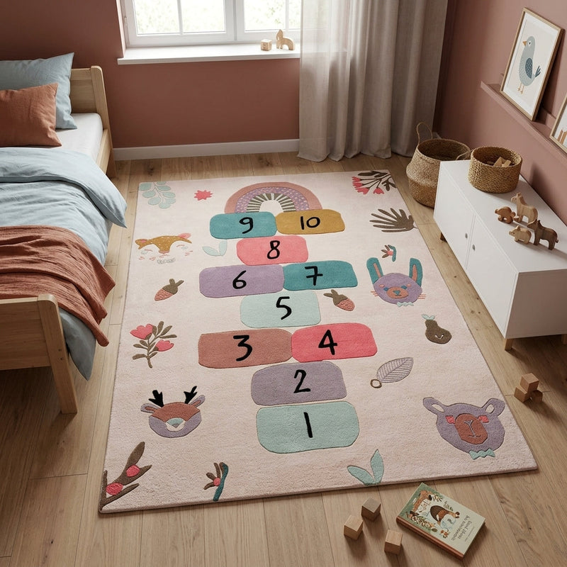 Marelle Chiffres Tapis de Jeu